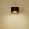 Vegglampe oppladbar, dimbar LED, USB, svart