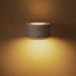 Vegglampe opp/ned oppladbar, dimbar LED, USB, hvit