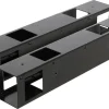 Ventura svart vedstativbeslag, 370 x 63 mm, 2-pakning