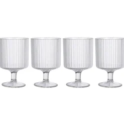 Vinglass i plast 23 cl, stablebare, 4-pakning