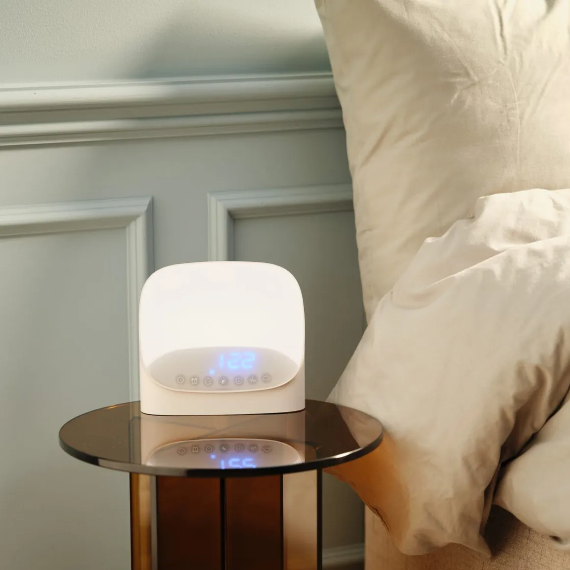 Wake-up light vekkerklokke med lyd og lys