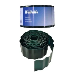 Weibulls kantlist plast, bedkant grønn, 10 cm × 9 m