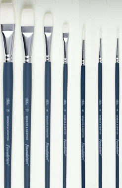 Winsor & Newton pensler, akryl, 6-pack