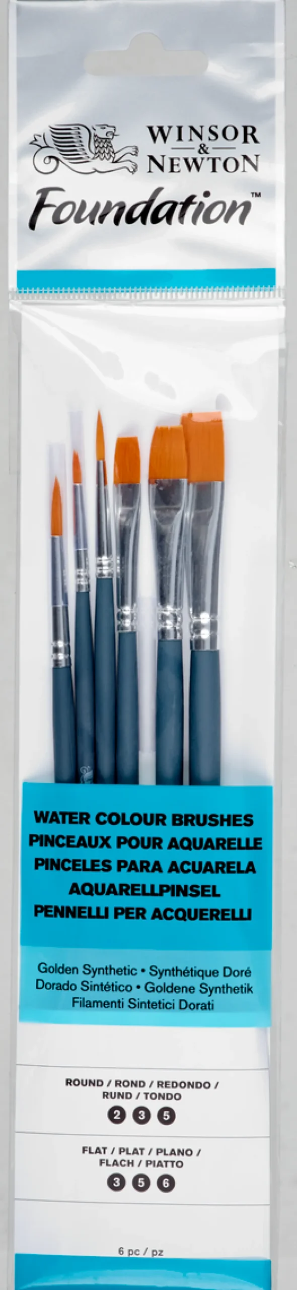 Winsor & Newton pensler, akvarell, 6-pack