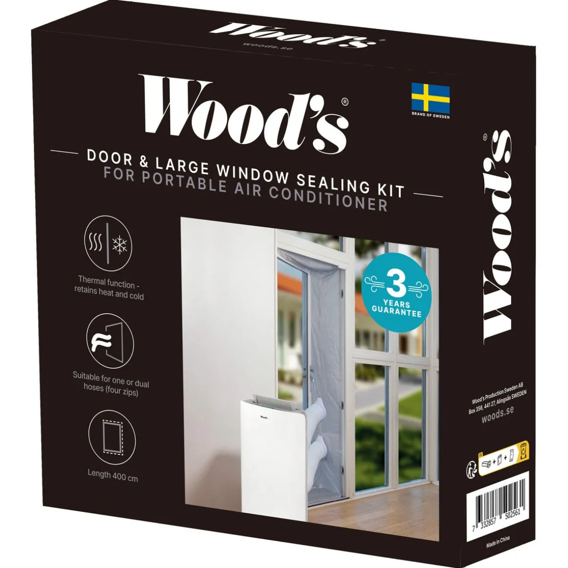Woods tetningslist for dør og store vinduer AC 400 cm