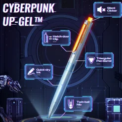 Writech Cyberpunk gelpenn blå stille klikk, hurtigtørkende